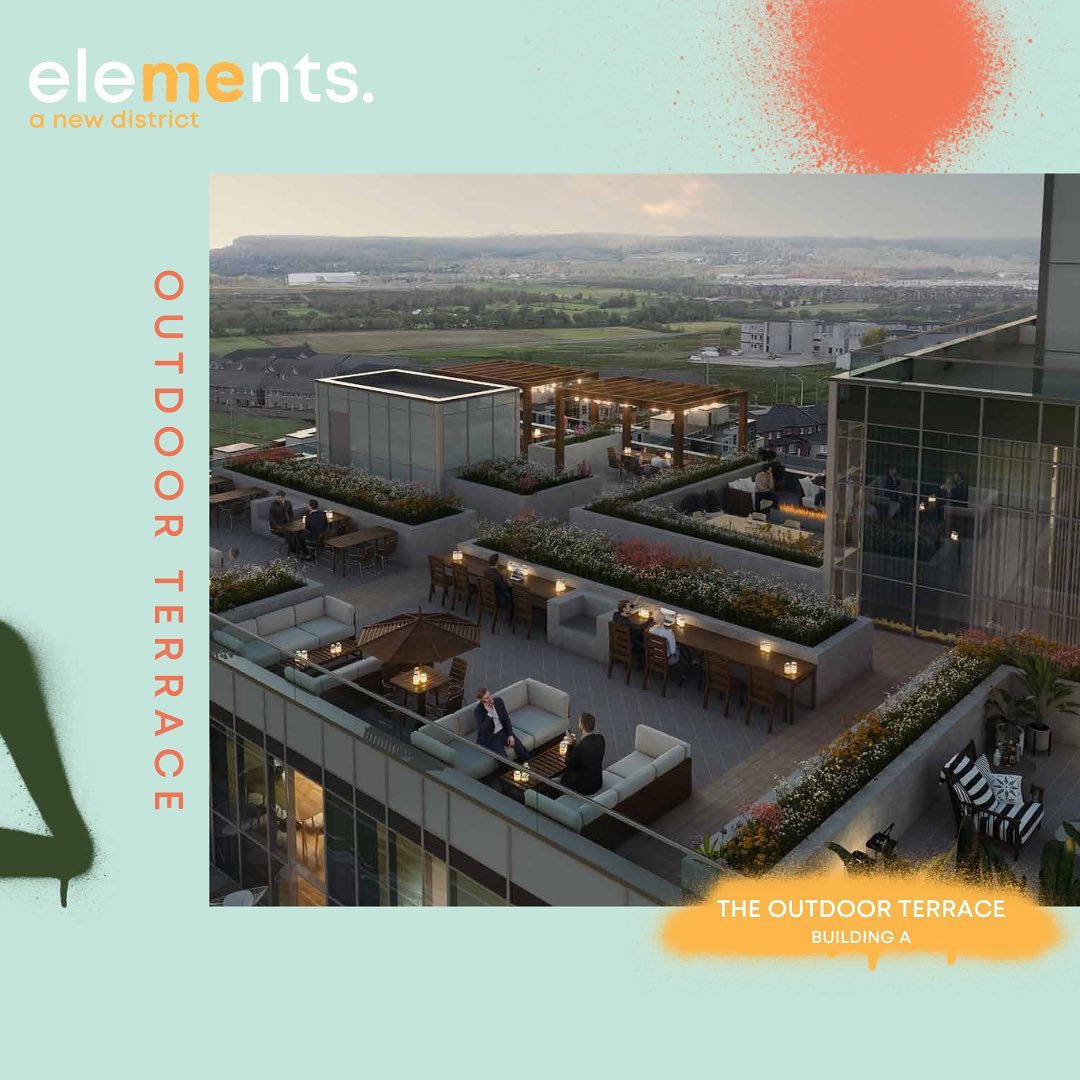 Embrace your scenic escape at Elements' outdoor terrace✨ 

Lounge in plush seating areas, dine outside with friends, or admire the panoramic views day or night.

Elements, condos and towns coming soon to Milton. Learn more at trinitypoint.com. 
.
.
.
#TrinityPoint #Elements #Milton #NewHomes #MiltonRealEstate #ComingSoon