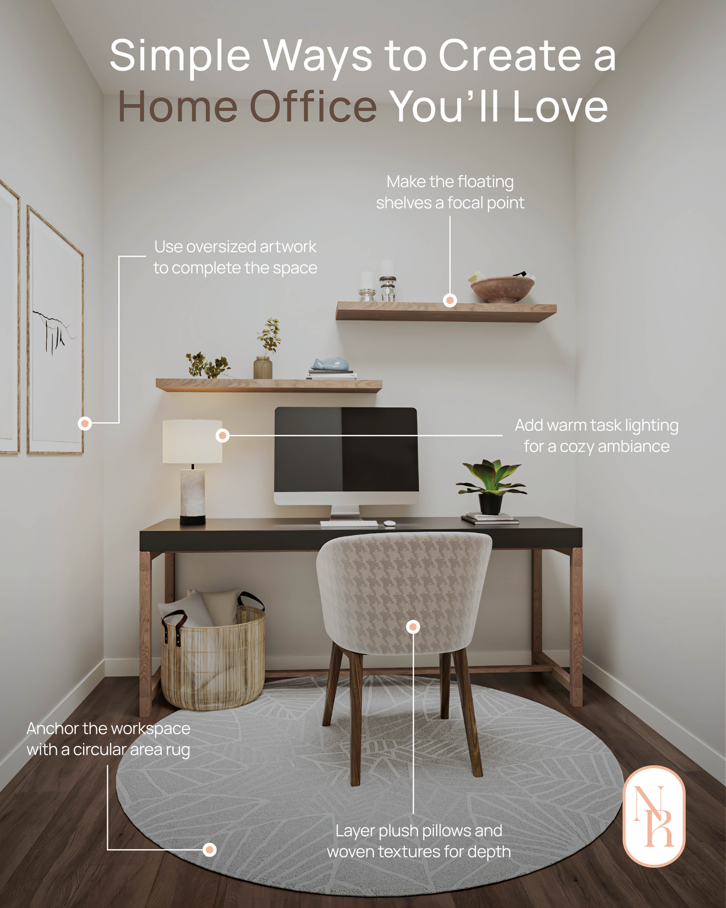 A home office you’ll actually want to work in 🤍✨

From warm task lighting and natural textures to floating shelves and a cozy area rug, a few simple touches can completely transform your workspace.

Save this for your next home office refresh! 🖥️

Inspired by the refined interiors at Noble Residences, where every detail is thoughtfully designed for elevated everyday living.

Now under construction at Keele Street & Major Mackenzie Drive.

Contact nobleresidences@trinitypoint.com to secure your suite today.